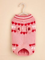 Vente en gros logo personnalisé pull pour chien de compagnie vêtements petit mariage saint valentin coeur luxe chaud hiver chat chien vêtements pull