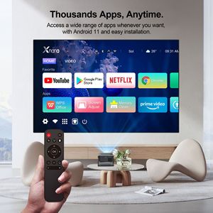 Novedad Mini proyector portátil HA109 4K <span class=keywords><strong>Micro</strong></span> proyectores LCD BT5 Android 11 con soporte ligero 720P Proyector Beamer - Product Image 5