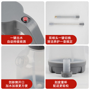 Bymaocar Portable Car Wash <b>Foam</b> Sprayer <b>Electric</b> High Pressure For Car Cleaning Gray PP Material - Product Image 4