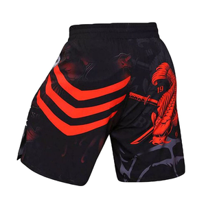 Short de combat MMA personnalisé 100% polyester avec fermeture à crochet et boucle Style décontracté à motif solide pour l'entraînement et la compétition - Product Image 6