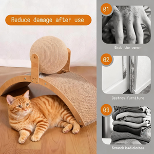 Rascador para Gatos de Cartón Corrugado con Bola de Sisal, Venta al Por Mayor del Fabricante - Product Image 5