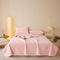 Plaid en flanelle gaufrée épaisse 400 GSM, couverture réversible double face en peluche, douce et chaude pour lit et canapé, idéale pour la maison et l'hôtel