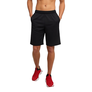 Pantalones Cortos Cargo para Hombre, Color Sólido, Cintura con Cordón, Estilo Bermuda Informal, Tela de Algodón con Bolsillos Laterales - Product Image 1