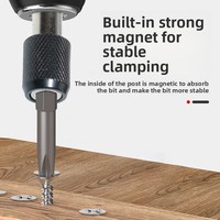 Tige d'extension personnalisée en acier à poignée hexagonale à dégagement rapide et autobloquante pour embouts de tournevis, connectant perceuse électrique