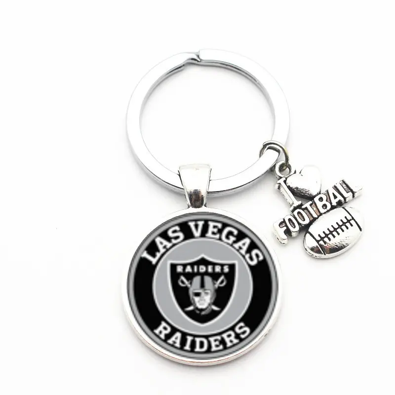 Portachiavi di alta qualità personalizzato HOT Las Vegas Raiders Logo dei pesi massimi della squadra di SPORT portachiavi