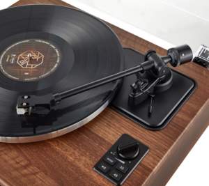 <span class=keywords><strong>Tocadiscos</strong></span> de vinilo Bluetooth, <span class=keywords><strong>tocadiscos</strong></span> de <span class=keywords><strong>alta</strong></span> <span class=keywords><strong>fidelidad</strong></span> con altavoces integrados, incluye preamplificador Phono y cartucho de AT-3600L magnético - Product Image 4