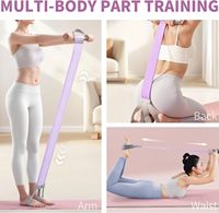 Banda de Resistencia con Pedales Mejorada, con Asa y Tela Anti-Rotura, para Ejercicios de Abdominales, Yoga, Fitness, Estiramiento y Entrenamiento