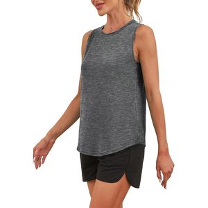 Camiseta sin mangas para mujer, holgada, deportiva, para entrenamiento, color gris, talla S, transpirable, de punto, ropa deportiva - Product Image 2