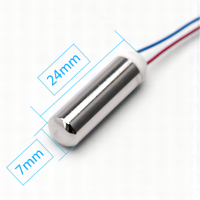 Moteur CC à balais étanche JRX 0724-1 7*24mm 1.5V à couple élevé pour appareils électroménagers, vibrateurs sexuels, brosse à dents à aimant permanent