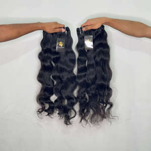 Extensiones de Cabello Humano Natural Indio con Cierre Frontal, Ondulado Profundo, Cabello Virgen Indio Ondulado - Product Image 1