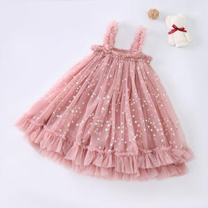 Falda tutú de gasa de encaje dulce de princesa de verano para niñas, ropa de <span class=keywords><strong>fiesta</strong></span> de gama alta de Color sólido - Product Image 6