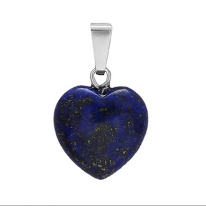 Pendentif en acier inoxydable en forme de cœur en pierre naturelle personnalisée ZYO pour femmes, collier avec pendentif en agate, bijoux DIY - Product Image 4