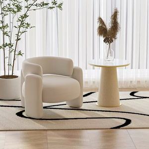 Ensemble de fauteuil lounge et de bureau d'accueil en cuir véritable, design moderne pour hôtel, salle à manger, chambre à coucher, salon - Product Image 4