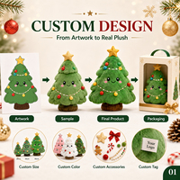 Jouets en peluche douce pour arbre de Noël, décorations de Noël personnalisées en usine avec service OEM ODM pour les importateurs mondiaux