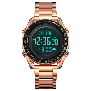 Montre numérique étanche Skmei 2143 avec marque-page Coran, alarmes <span class=keywords><strong>de</strong></span> prière musulmane Azan, <span class=keywords><strong>direction</strong></span> <span class=keywords><strong>de</strong></span> <span class=keywords><strong>la</strong></span> <span class=keywords><strong>Mecque</strong></span>, <span class=keywords><strong>boussole</strong></span> Qibla, montre <span class=keywords><strong>de</strong></span> prière islamique - Product Image 1