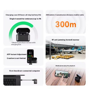 ميكروفون لافالير لاسلكي ديناميكي Mengma Lark M2 خفيف الوزن مع زر مخفي ومكثف لتقليل الضوضاء واتجاهي متعدد - Product Image 2