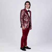 Blazer de luxe à sequins géométriques, veste de costume en satin à revers pointus, tenue haut de gamme pour performance scénique et gala formel pour le marié et l'hôte