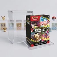 Étui de protection en acrylique avec couvercle magnétique robuste pour TCG Mega Evolution, idéal pour l'organisation de six boosters, rangement et présentation