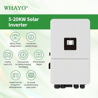 Sistema de Energía Solar Trifásico Completo Whayo de 10KW 12KW 15KW 18KW 20KW, Kit de Sistema de Energía Híbrido Comercial con Inversor