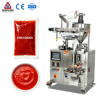 Machine d'emballage verticale pneumatique PLC intégrée pour la formation, le pesage, le remplissage, la scellage et la découpe automatiques de sachets de pâte de chili