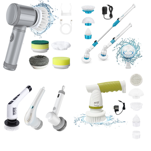 Vente flash Brosse magique automatique pour la vaisselle rechargeable, ensemble de 5 pièces, brosse électrique rotative <span class=keywords><strong>à</strong></span> main pour la salle de bain - Product Image 2