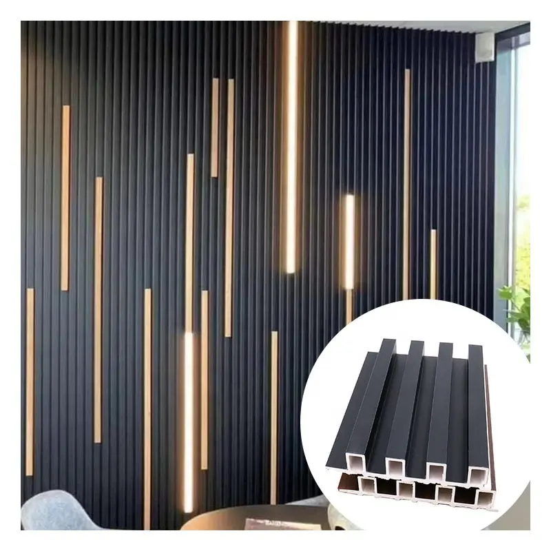 PVC Fluted Hollow Wall Panel WPC Ceiling Wall Panels for Interior Decoration