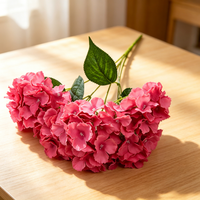 Prix d'usine – Bouquet d'hortensias artificiels en soie à 5 tiges, style nordique, pour Thanksgiving et Noël, décoration intérieure