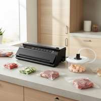 Scelleuse alimentaire électrique portable de type trapézoïdal améliorée en acier inoxydable 80Kpa, contrôlée par application, pour une conservation optimale des aliments en famille