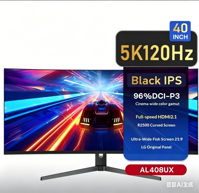 High Performance New 40 Inch 5K 120Hz Curved LCD Gaming Desktop Monitor Black Nano-IPS 1ms Response 100% SRGB