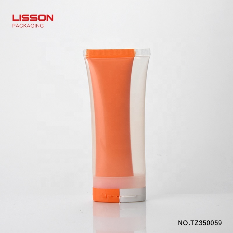 70 ml daul Cámara suave cosmético de embalaje de plástico de tubo tapa Flip Top