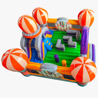 Château gonflable à air chaud, structure gonflable à thème animalier, jouets en peluche, tente gonflable, machine de flipper, château de saut