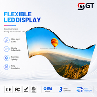 Module d'affichage LED flexible P1.86, écran incurvé 320*160 pour stand d'exposition, salon professionnel, mur vidéo LED créatif immersif