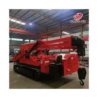 Grue araignée hydraulique de 3 tonnes, grue sur chenilles de 3t avec double alimentation diesel et électrique