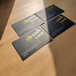 Tarjetas de Agradecimiento Personalizadas de 4x6 Pulgadas para Joyería, Ropa y Boutiques, Color Negro, Venta al Por Mayor de Fábrica para Pequeñas Empresas - Product Image 6