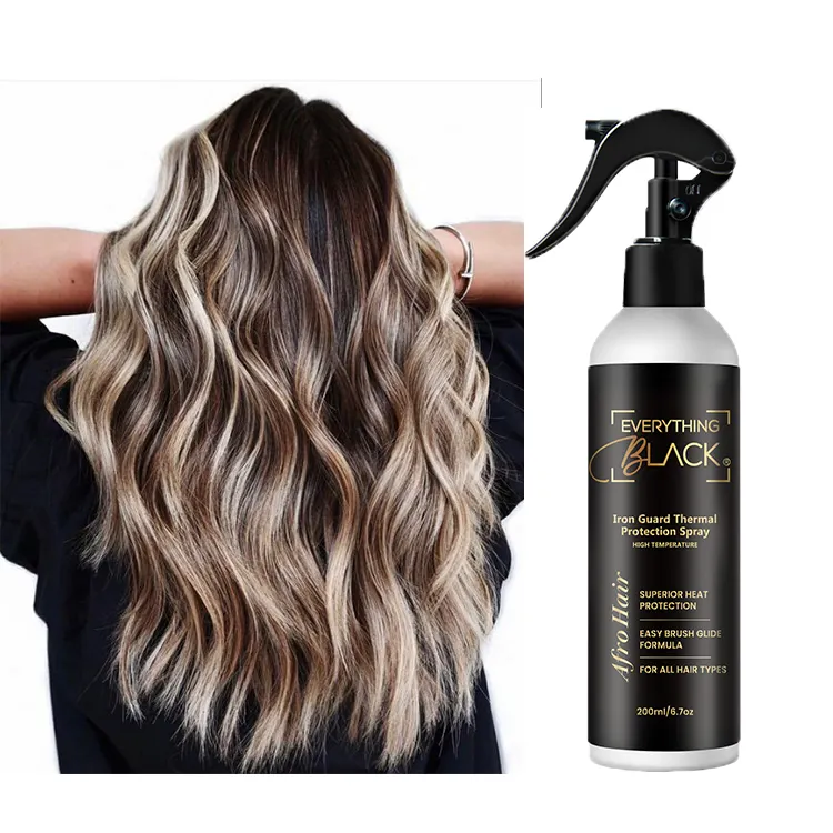 Custom Private Label Lightweight Silky Heat Protectant Spray For Hair Heating Protection