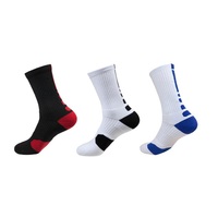 Vente en gros de 3 paires de chaussettes de sport pour hommes Chaussettes de basket-ball Athletic Elite pour adultes