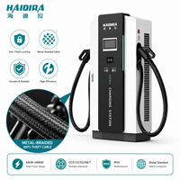 Station de recharge pour véhicules électriques HAIDIRA antivol personnalisée avec logo, couleur, langue et connecteurs CCS1, CCS2, GB/T