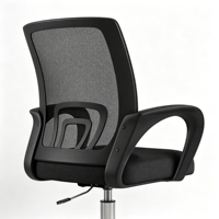 Chaise de bureau pivotante avec dossier en maille, réglage de la hauteur par poulie, base à cinq étoiles, roulettes – Idéale pour étudiants, bureau à domicile et jeux vidéo