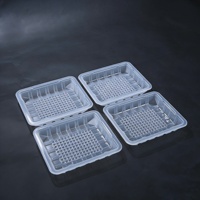 Barquettes alimentaires carrées jetables en PET transparent recyclable de qualité alimentaire, barquettes blister personnalisées pour légumes et fruits