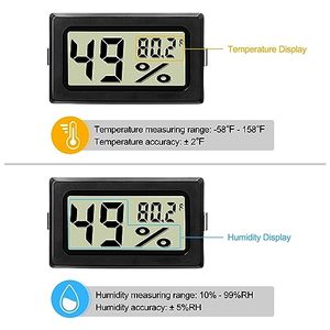 Trong nhà LCD nhiệt độ độ ẩm <span class=keywords><strong>Meter</strong></span> Mini kỹ thuật số Nhiệt kế ẩm kế Fahrenheit (F) cho nhà kính lọ - Product Image 3
