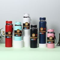 Thermos intelligent en acier inoxydable avec affichage numérique de la température LED, 1L, pour l'extérieur, bouteille d'eau à boire directement, 6-12