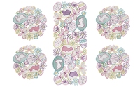 Napperons de table brodés OWENIE Lapin et Œufs, style Ferme, motif fleurs ajourées, ronds, Pâques, personnalisables