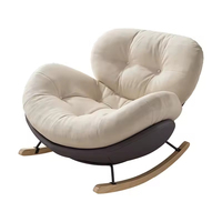 Fauteuil inclinable à bascule en tissu de luxe moderne avec éponge à haute résilience et repose-pieds pour salon, chambre et villa