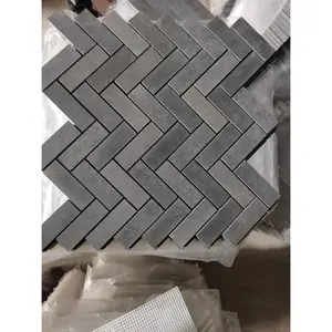 Kitchen Ceramic Stone Chip Wall Big Limestone Tile Brick 5mm Floor Cheap Mosaic