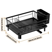 Égouttoir à vaisselle compact multifonction en métal à double niveau, le plus vendu, pour bols et assiettes