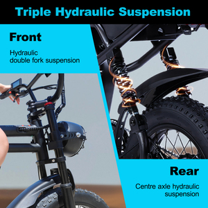 Bicicleta Eléctrica con Llantas Gruesas a Precio Económico, 250W, Frenos de Disco Hidráulicos, Batería de Litio, Motor Trasero, Pantalla LCD Inteligente para Adultos A13, Doble Suspensión - Product Image 3