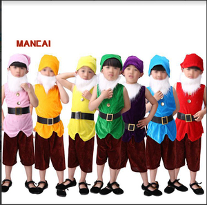 <span class=keywords><strong>Disfraz</strong></span> Infantil para Actuaciones Escénicas, Cosplay de TV y Cine, Halloween, Navidad, Carnaval, Disfraces de los Siete Enanitos para Niños - Product Image 1