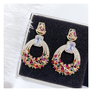 TIANSHE Juego de Anillo, Collar y Pendientes de Lujo con Incrustaciones de Circonio para Europa y América, <span class=keywords><strong>Accesorios</strong></span> de Alta Gama para Vestidos de Fiesta y Boda - Product Image 6
