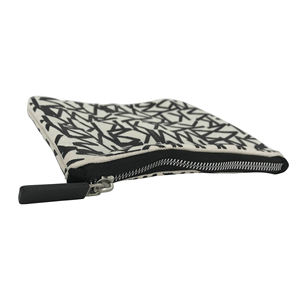 Neceser de algodón con logotipo personalizado, bolsa blanca ligera para maquillaje, con cremallera - Product Image 4