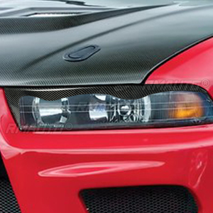 1 paire de couvercles de phares de voiture en fibre de carbone pour Mitsubishi Galant 1997 1998 1999 2000 2001 2002 - Product Image 6